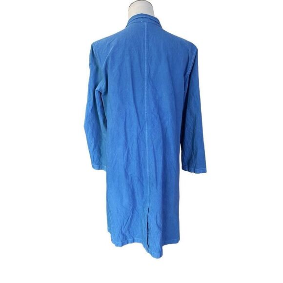 Eileen Fisher light weight blue cotton blend coat jacket size M - Picture 2 of 10
